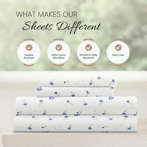Linen Market easy-care queen sheet set for simple laundry and quick drying