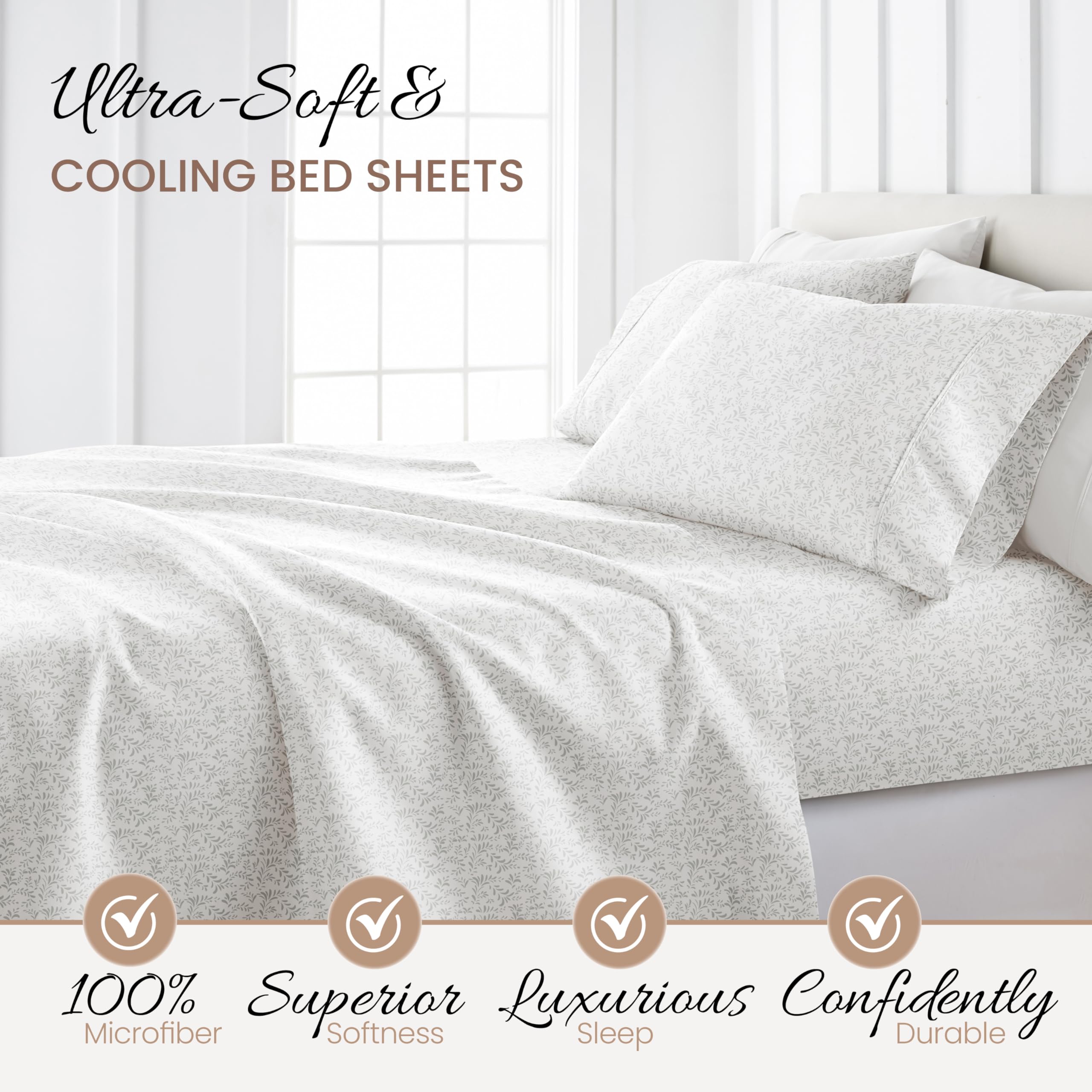 Linen Market king sheet set displayed on bed for scale and styling