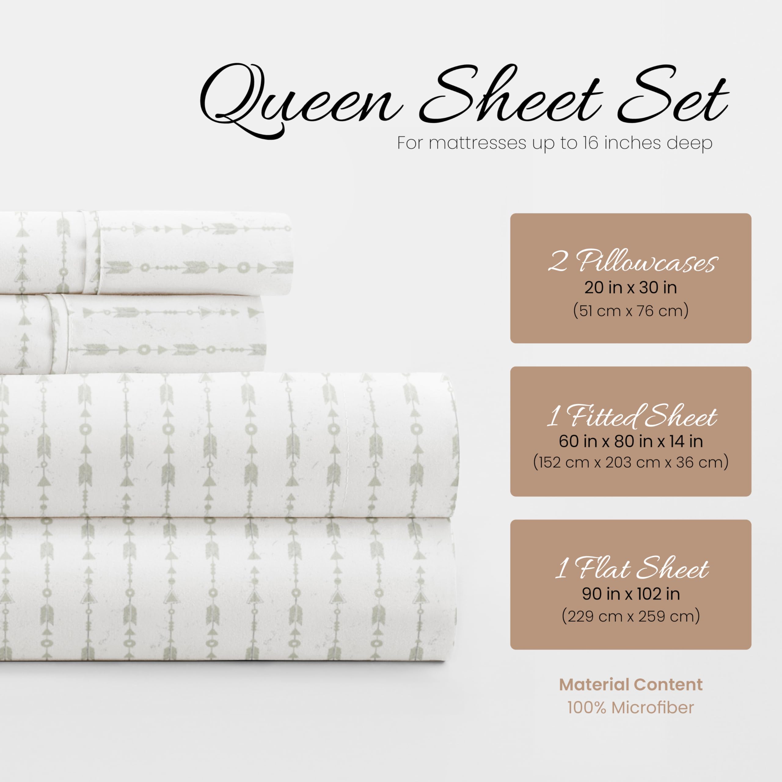 Linen Market microfiber queen sheet set fitted on mattress shows secure 16-inch pocket fit