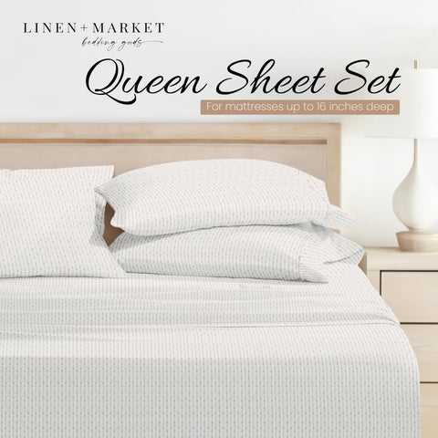 Linen Market microfiber queen sheet set flat sheet and pillowcases ready for cozy nights