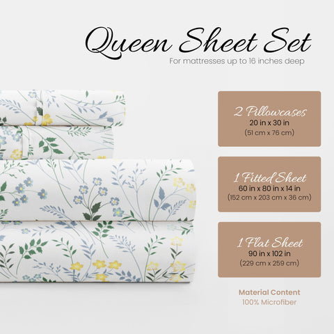 Linen Market queen sheet set 16-inch deep pocket fits tall mattresses securely.