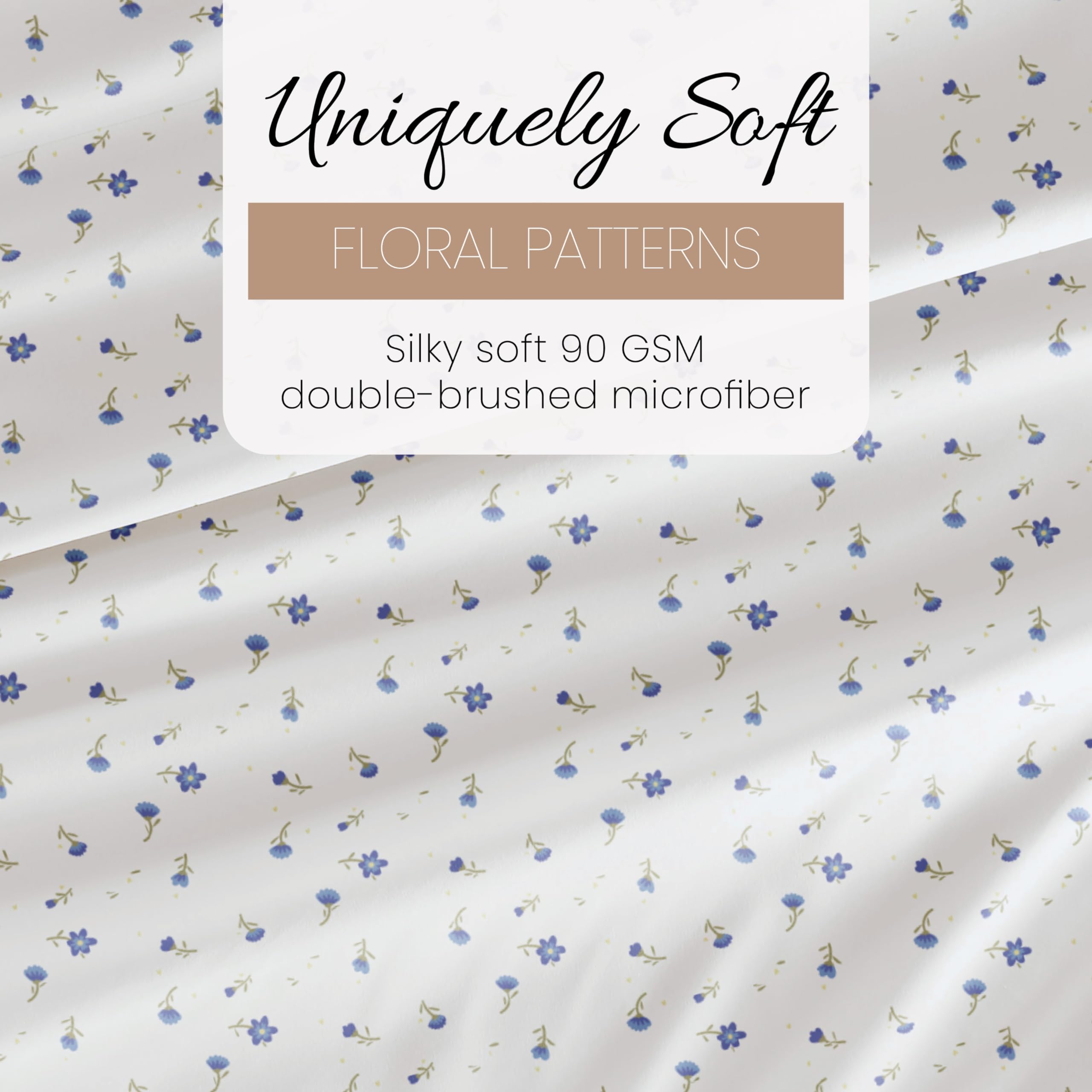 Linen Market soft blue floral bedding brightens bedrooms with a calming, elegant touch