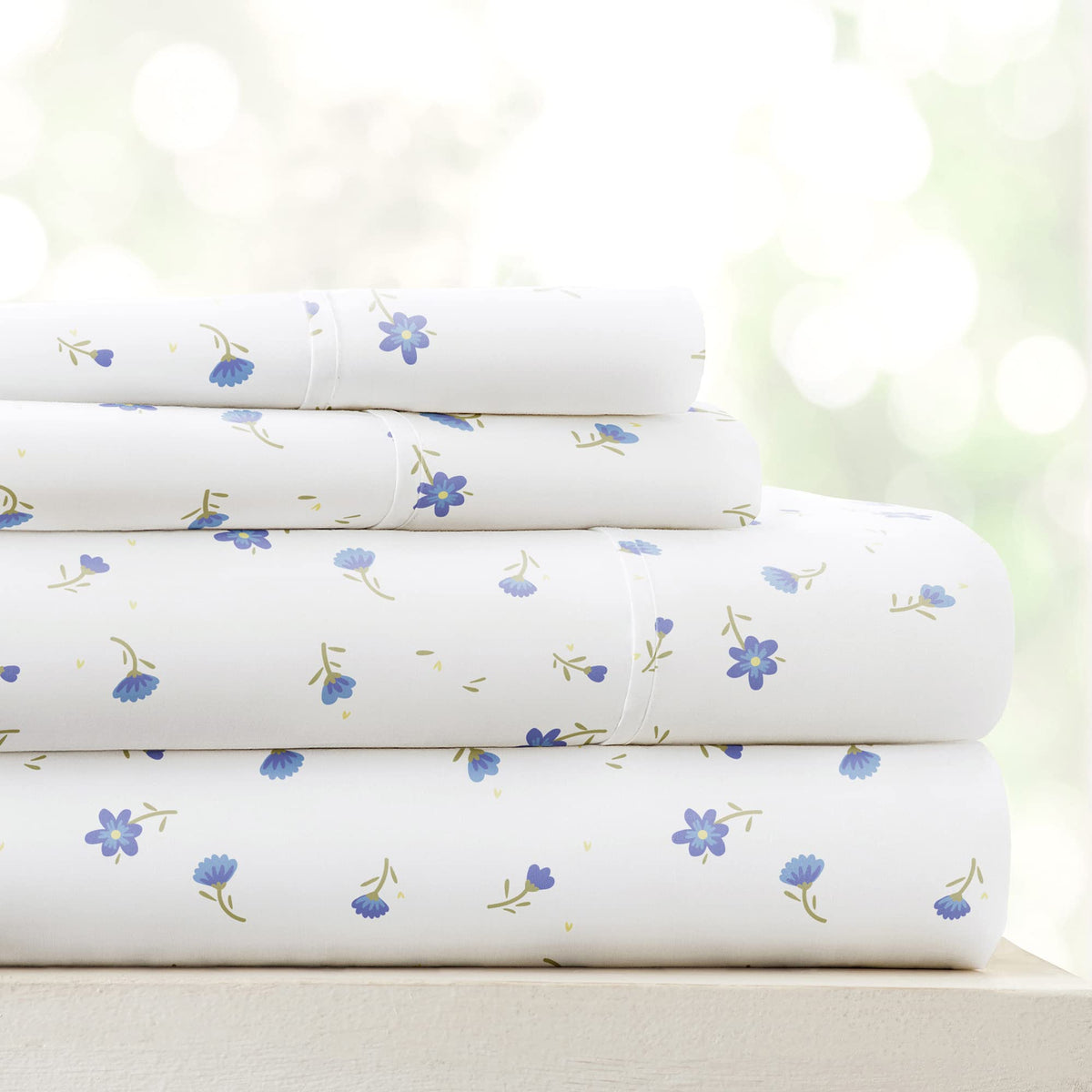 Linen Market soft floral pattern twin sheet set fitted; cozy night sleep with secure 16-inch pockets