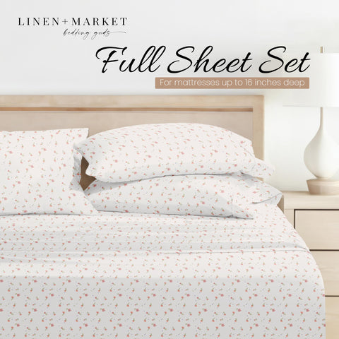 Linen Market close-up of soft floral pink print and smooth microfiber texture