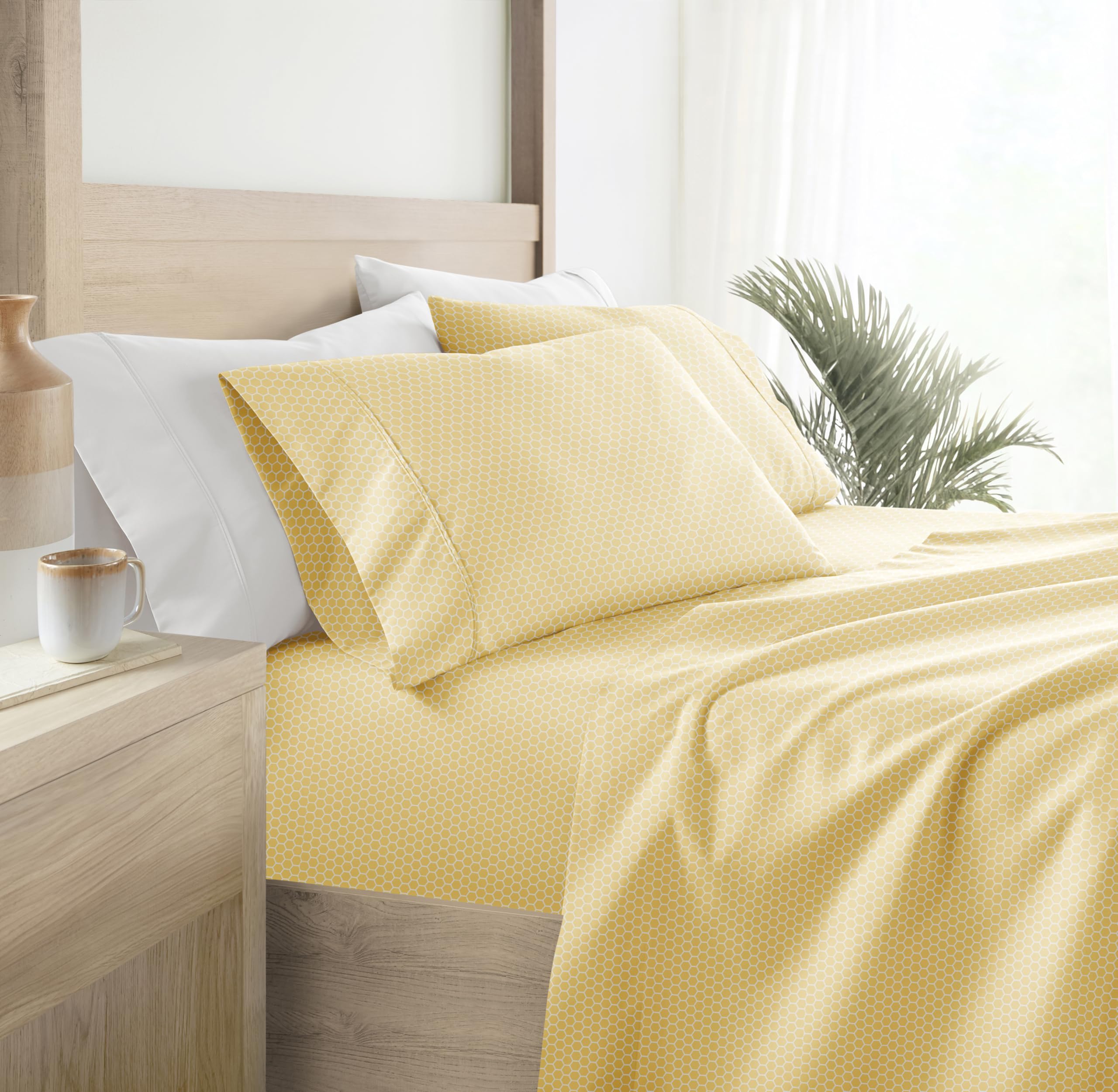 Linen Market ultra-soft microfiber queen sheets showcased for smooth sleep