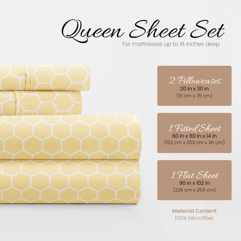 Linen Market wrinkle-free queen sheets draped neatly on mattress