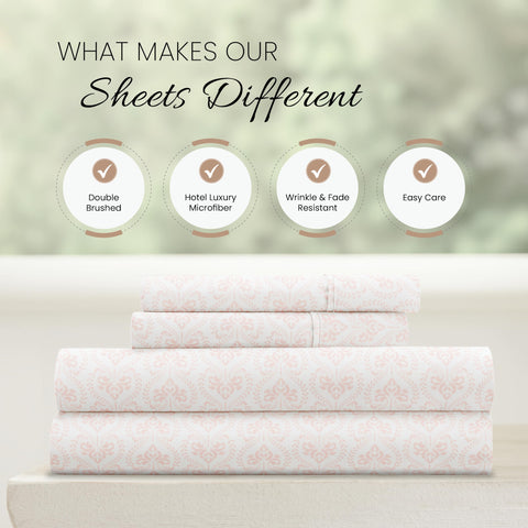 Linen Market wrinkle-free microfiber queen sheets, easy care for busy nights