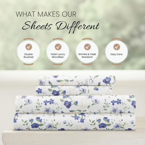 Linen Market wrinkle-free queen sheets maintain neat look after washing.