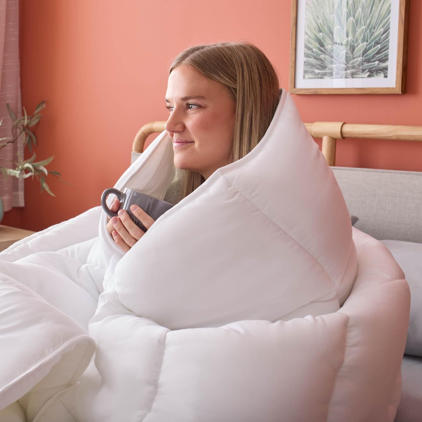 Linenspa all-season microfiber fill delivers soft warmth without heaviness.