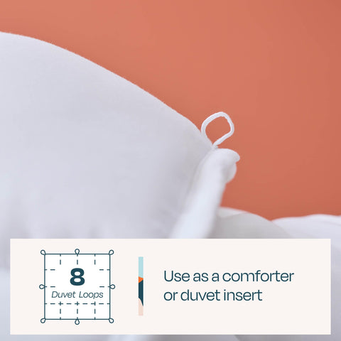 Linenspa machine-washable comforter for easy care and long-lasting softness.