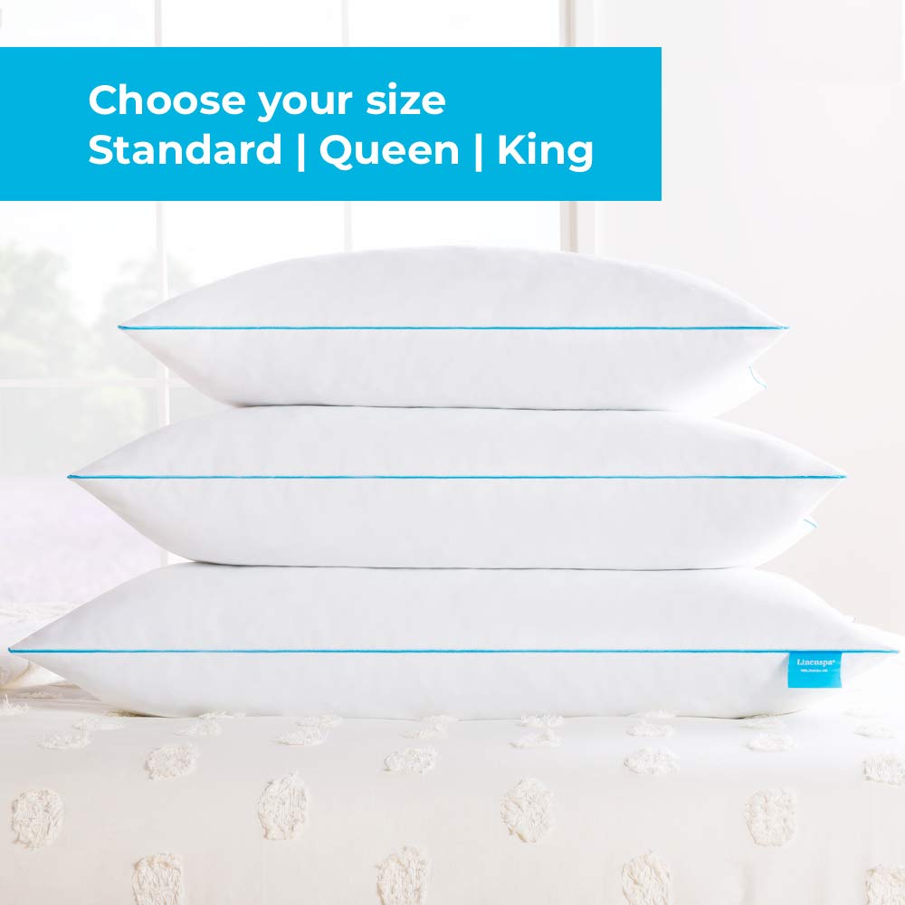 King-size Linenspa pillow providing customizable softness.