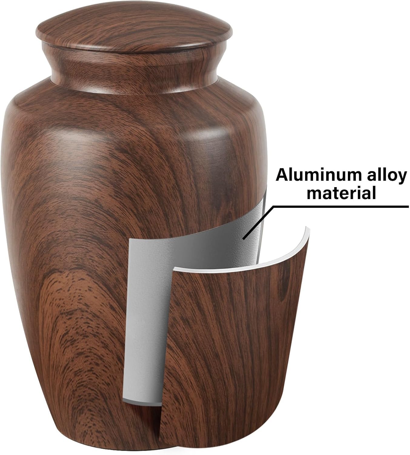 LINES ARTE large-capacity urn holds ashes up to 200 lbs.