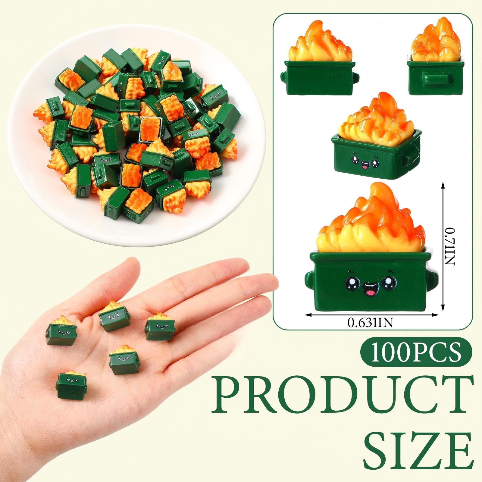 Lineshading flaming trash can figurine adds fun to party favors and crafts