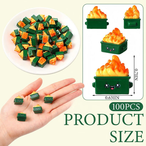 Lineshading flaming trash can figurine adds fun to party favors and crafts