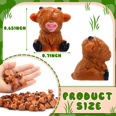 Lineshading Highland cow figurine close-up reveals resin texture and lifelike color
