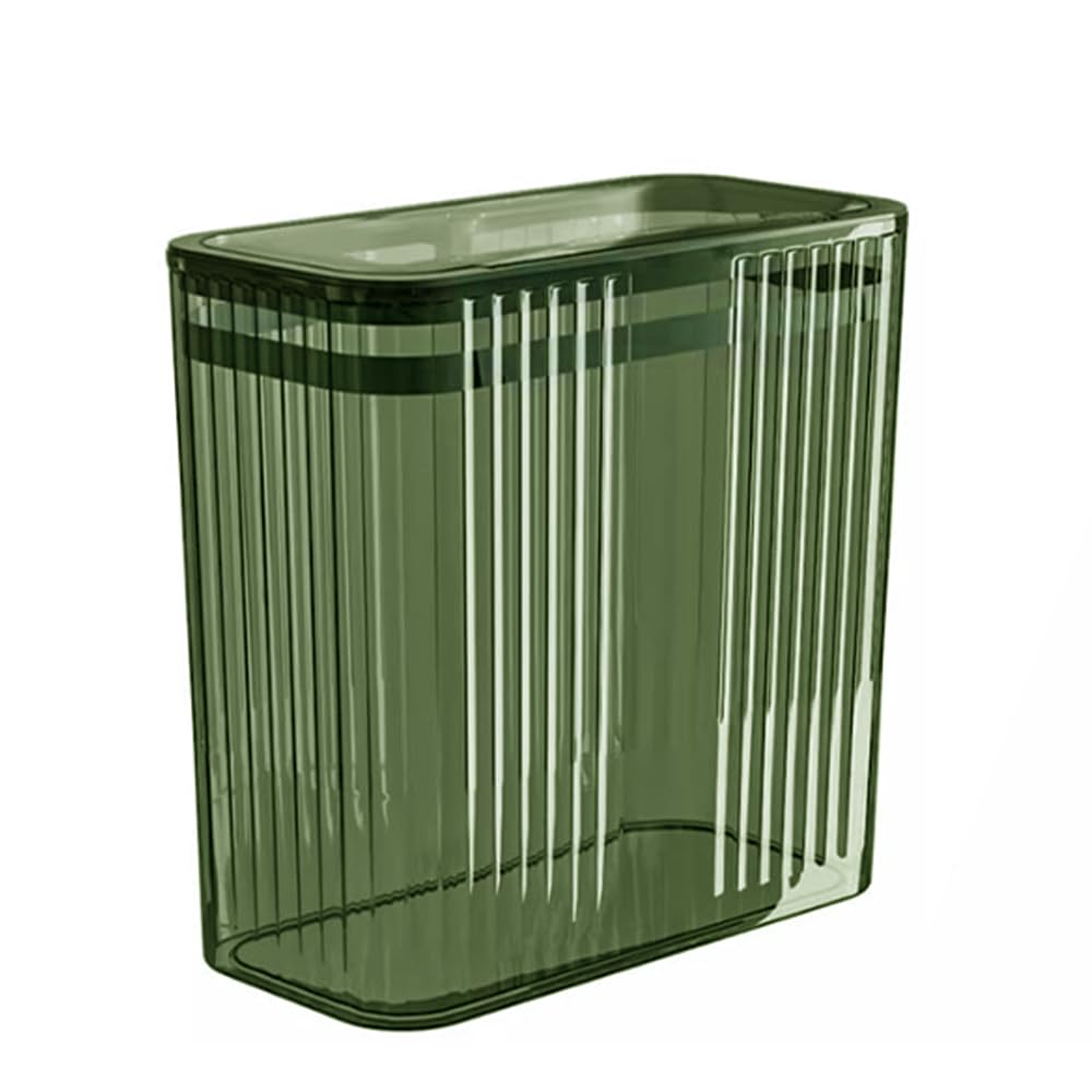 Lingerlanden Transparent Trash Can front view showing space-saving 15L capacity.
