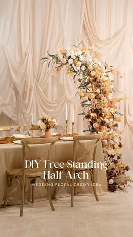 Ling's moment gold flowers provide durable decor for weddings.