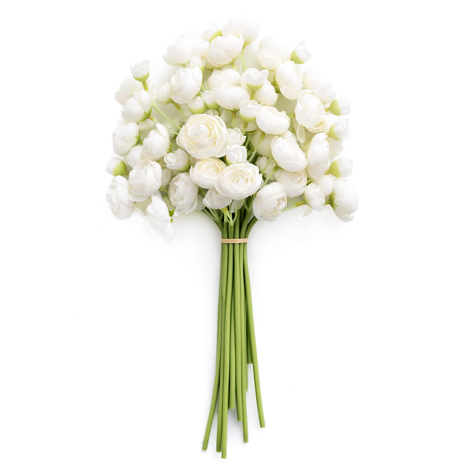 Ling's moment ivory mini ranunculus pack with silk blooms for elegant DIY bouquets