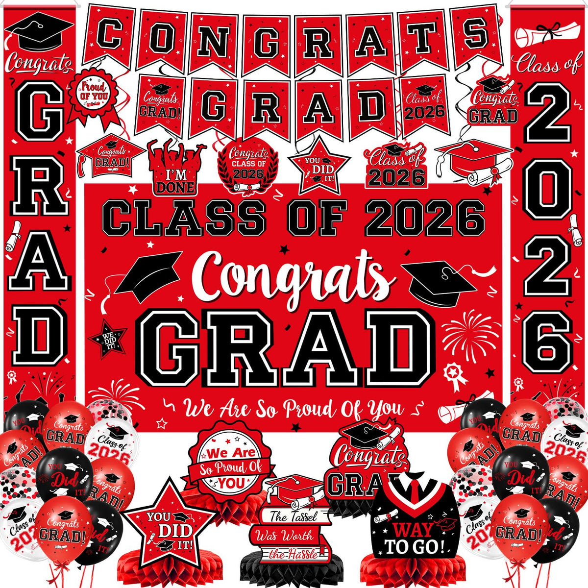 LINHAXM 2026 graduation banner—photo-worthy focal point for memorable party entrances.