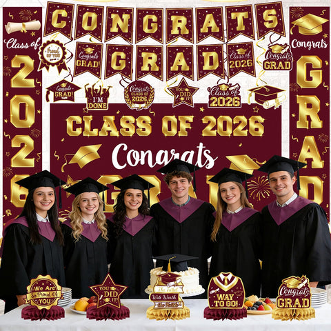 LINHAXM balloons with Congrats Grad elevate the party atmosphere