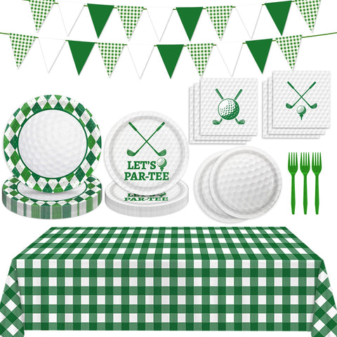 LINHAXM golf party plates 9in for sturdy dining at celebrations