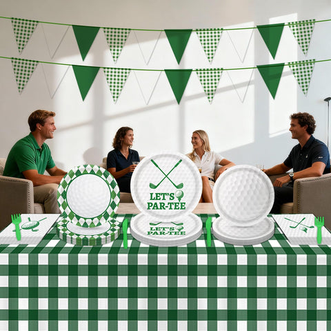 LINHAXM golf party tablecloth to protect surfaces