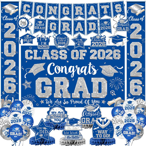 LINHAXM graduation banner backdrop for a polished Class of 2026 photo wall
