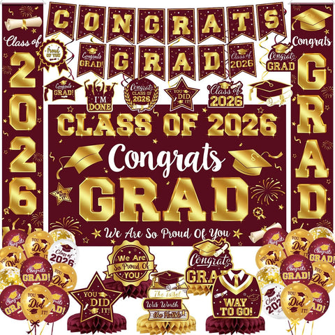 LINHAXM graduation banner for the Class of 2026 creates a festive entrance touch