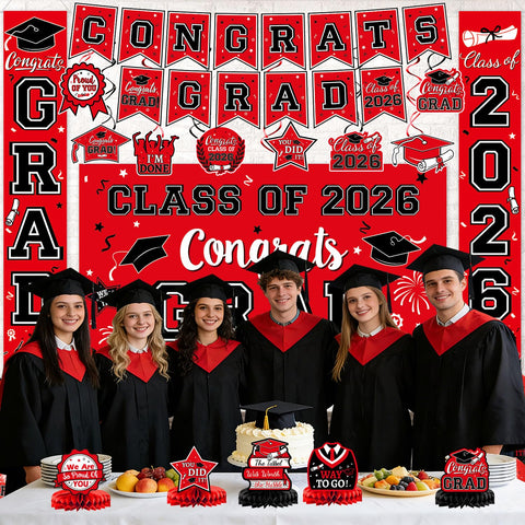 LINHAXM graduation decor kit—complete set for cohesive party styling.