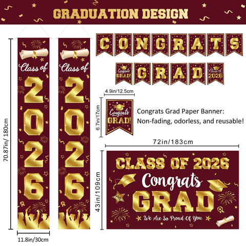 LINHAXM hanging swirls add color and movement to the graduation setup