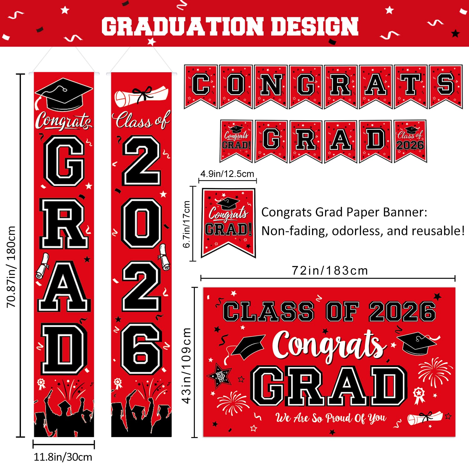 LINHAXM porch sign—welcoming decor for graduation celebrations.