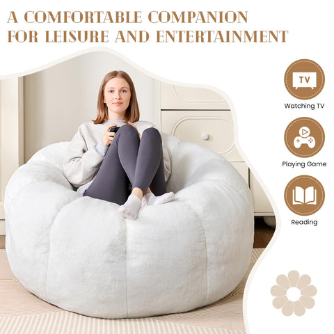 LinkRomat Lightweight plush seating easily moves for movie nights or gaming.