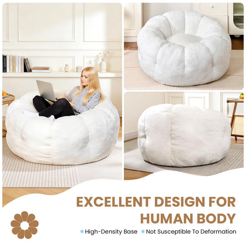 LinkRomat Memory foam-filled bean bag chair contours to your body for comfortable lounging.