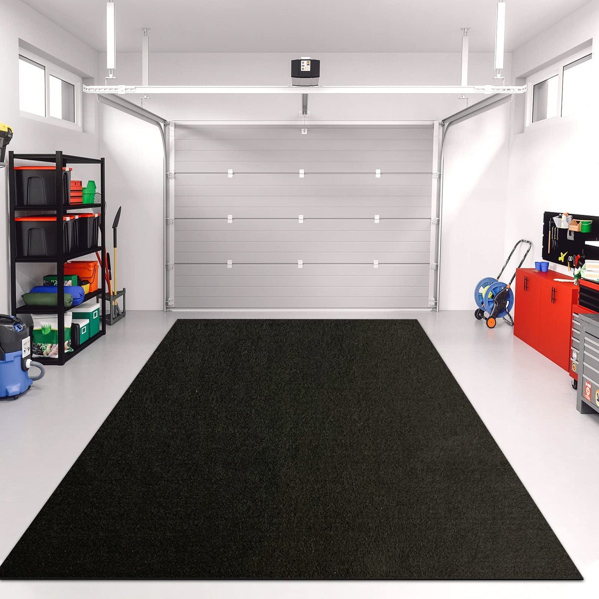 LINLA Premium Absorbent Oil Mat on a driveway protecting surfaces from oil spills.
