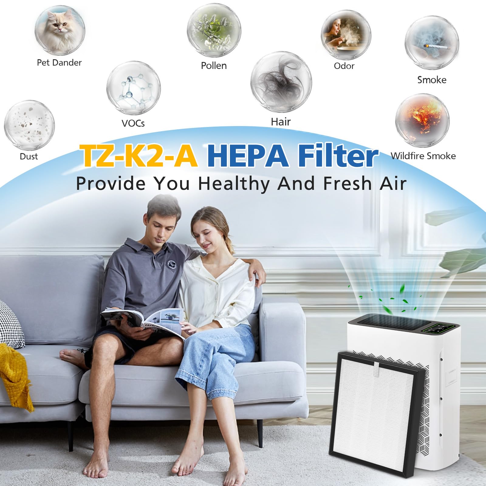 LINNIW activated carbon filter layer helps neutralize odors in rooms.