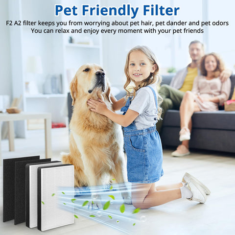 LINNIW F2 A2 replacement filter in use, ideal for clean indoor air between replacements.