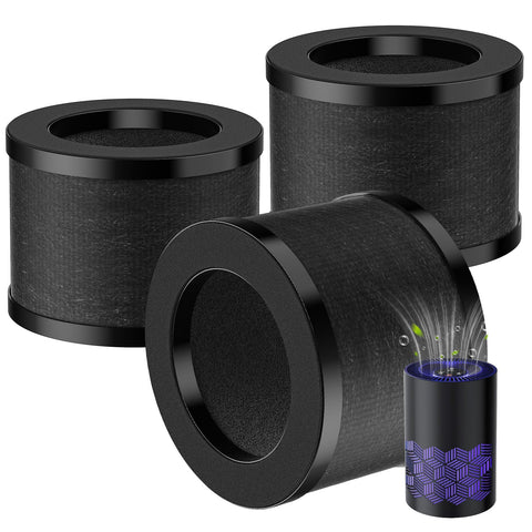 LINNIW TZ-K1 3-pack filter front view for clear packaging and easy replacement