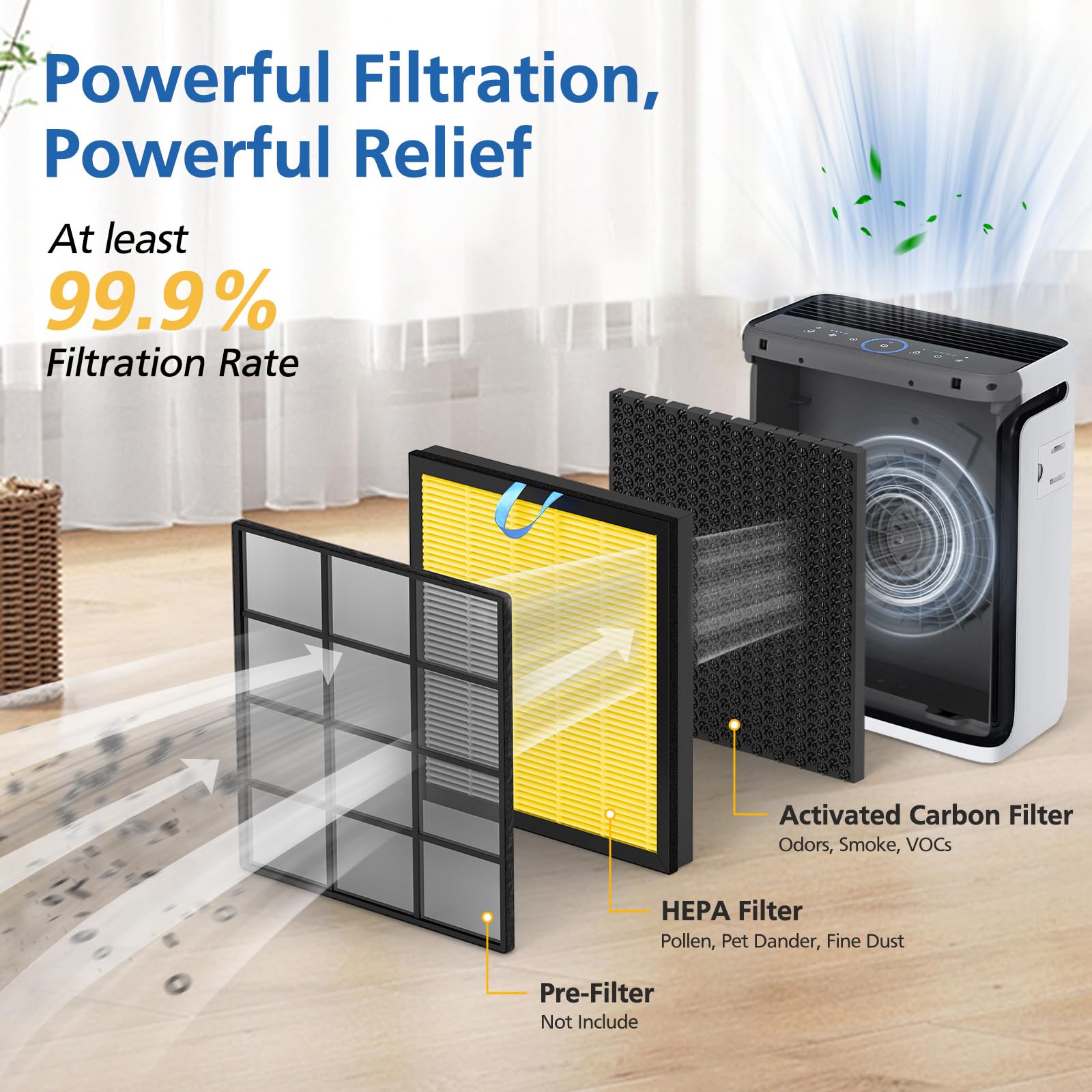 LINNIW Vital 100S filter with pull-tab design for quick swaps