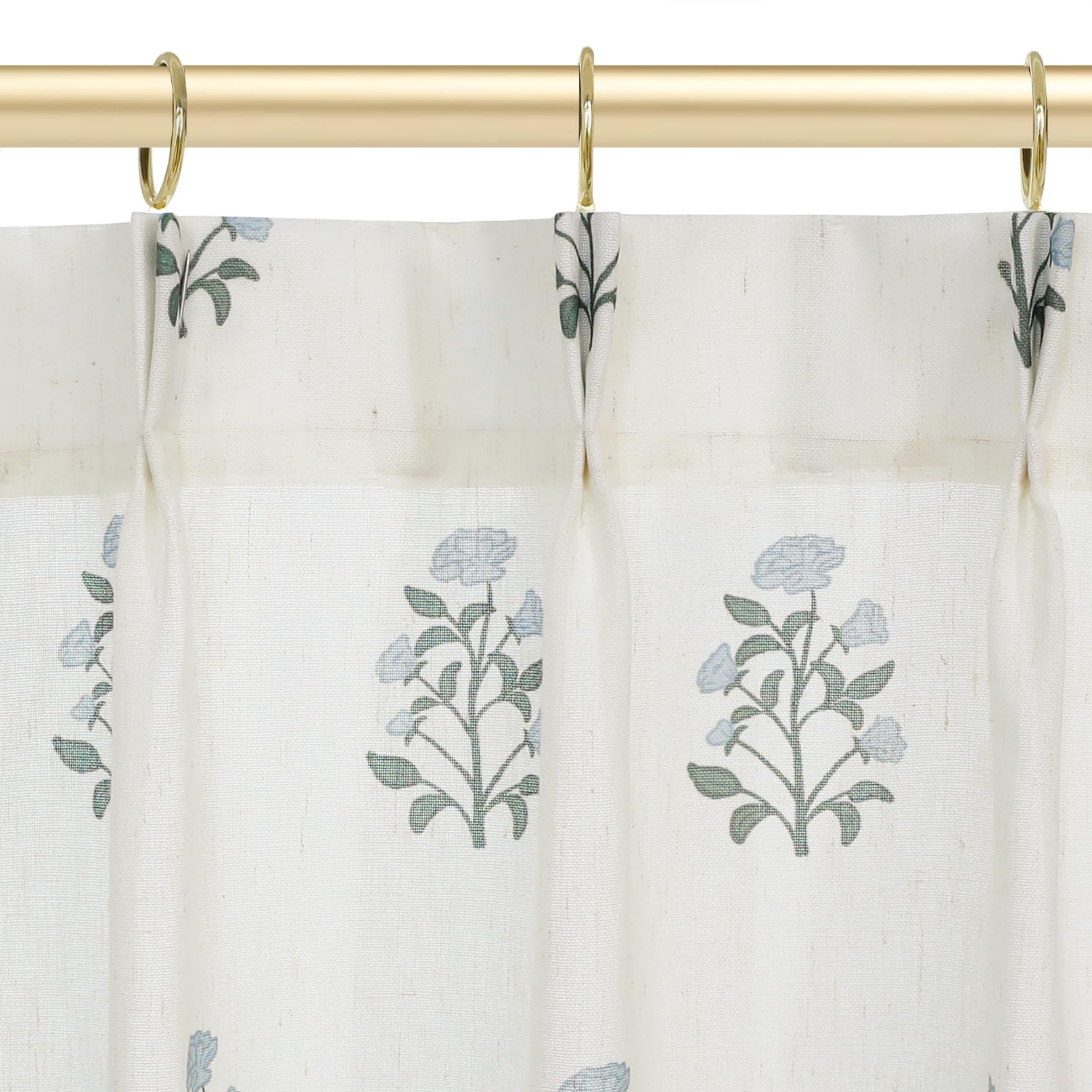 Lino Rosa linen-cotton blend curtains for kitchen or bath with easy two-piece set.