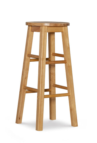 Linon barstool 29inch round seat showcases durable construction for daily use.