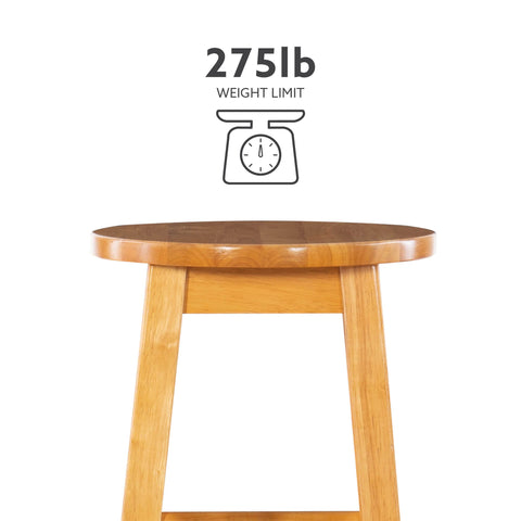 Linon barstool fits kitchen islands, counters, and home pubs.