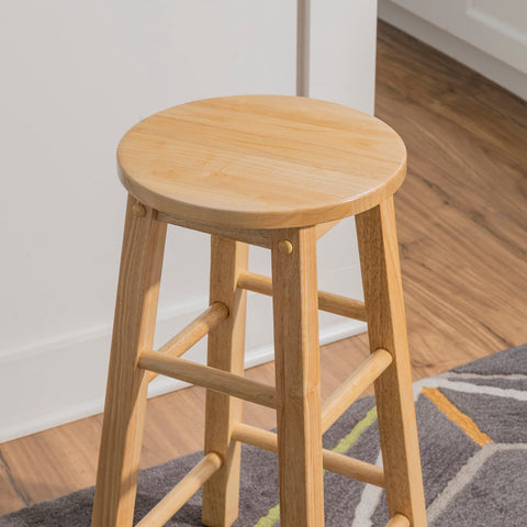 Linon barstool's durable construction supports everyday use.
