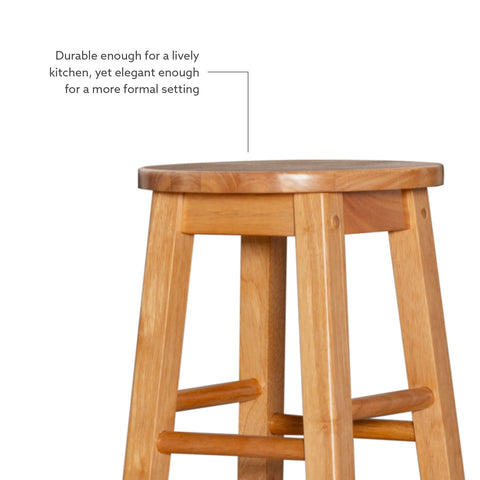 Linon barstool durable construction suits busy kitchens.