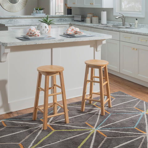 Linon barstool seat height 24 inches pairs with counters.