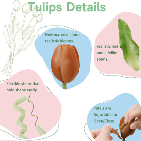 LINSIE coffee tulips 15-stem bouquet packaging reveals a lush, layered arrangement.