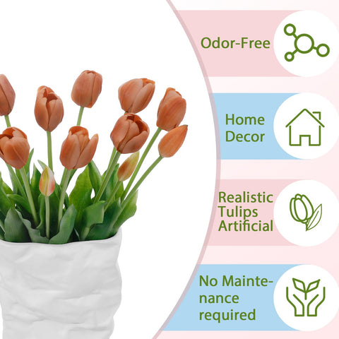 LINSIE coffee tulips outdoor-ready design resists UV fading in outdoor settings.
