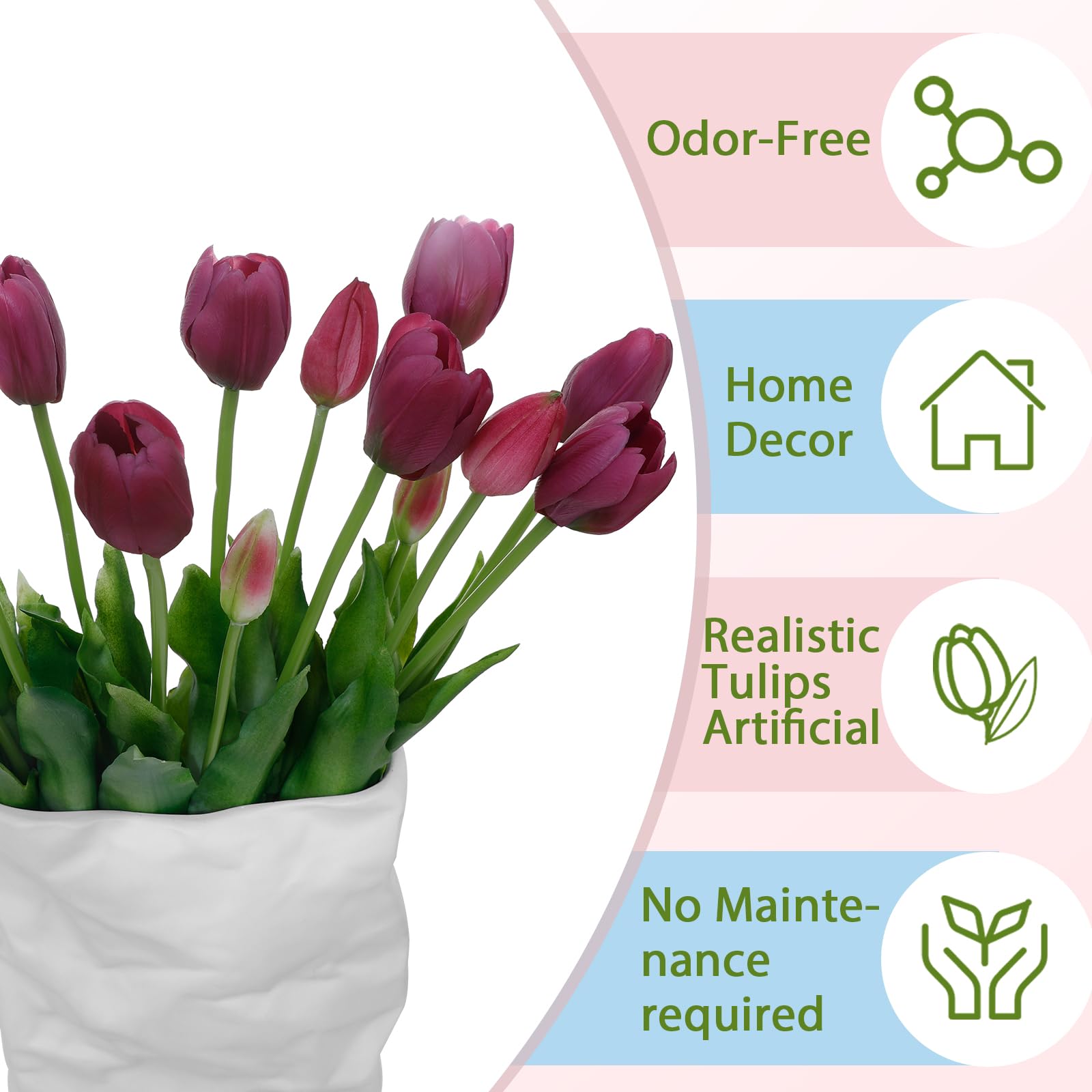LINSIE outdoor-ready tulips are waterproof and UV-resistant for outdoors