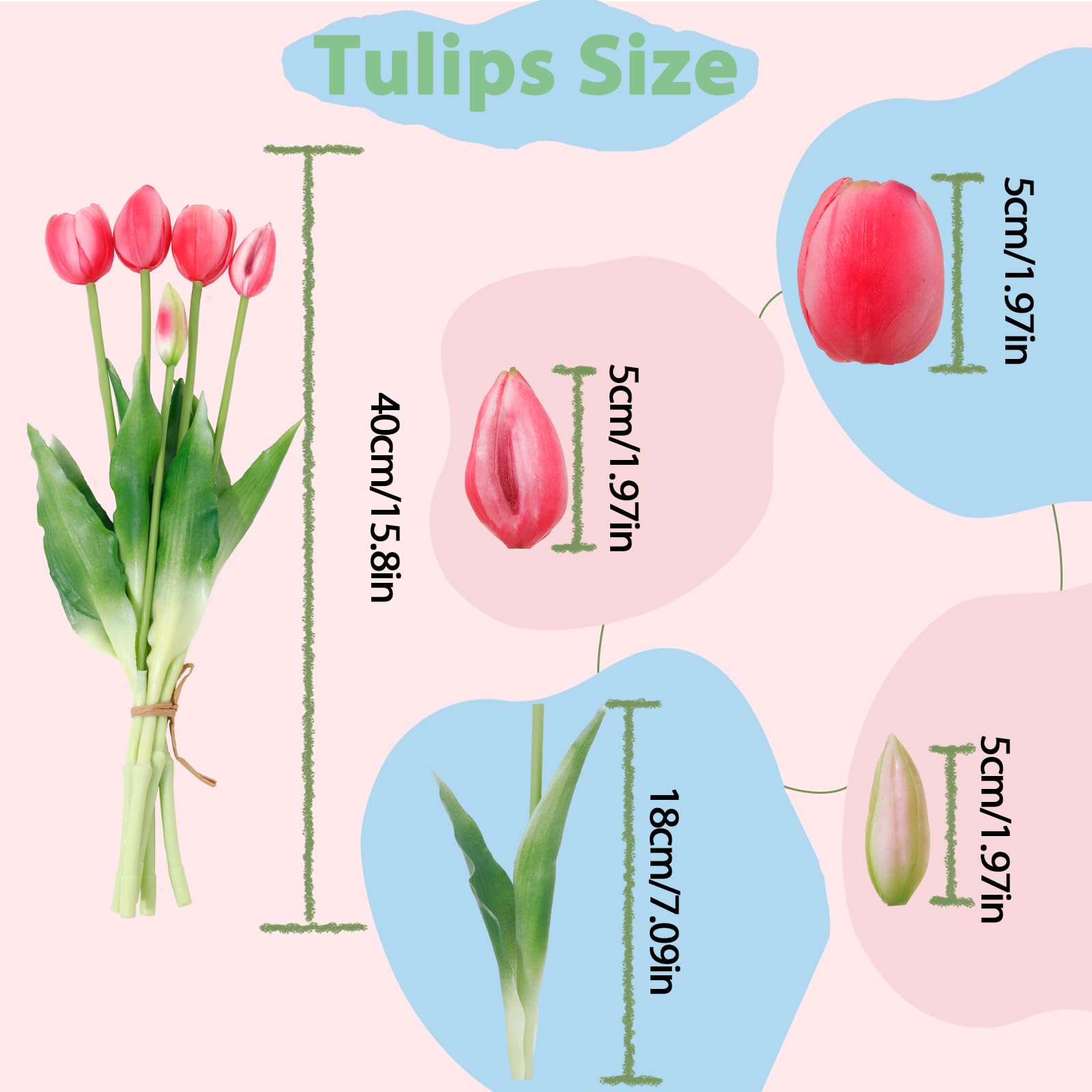 LINSIE tulips with snap-on petals for hassle-free setup and quick restoration.