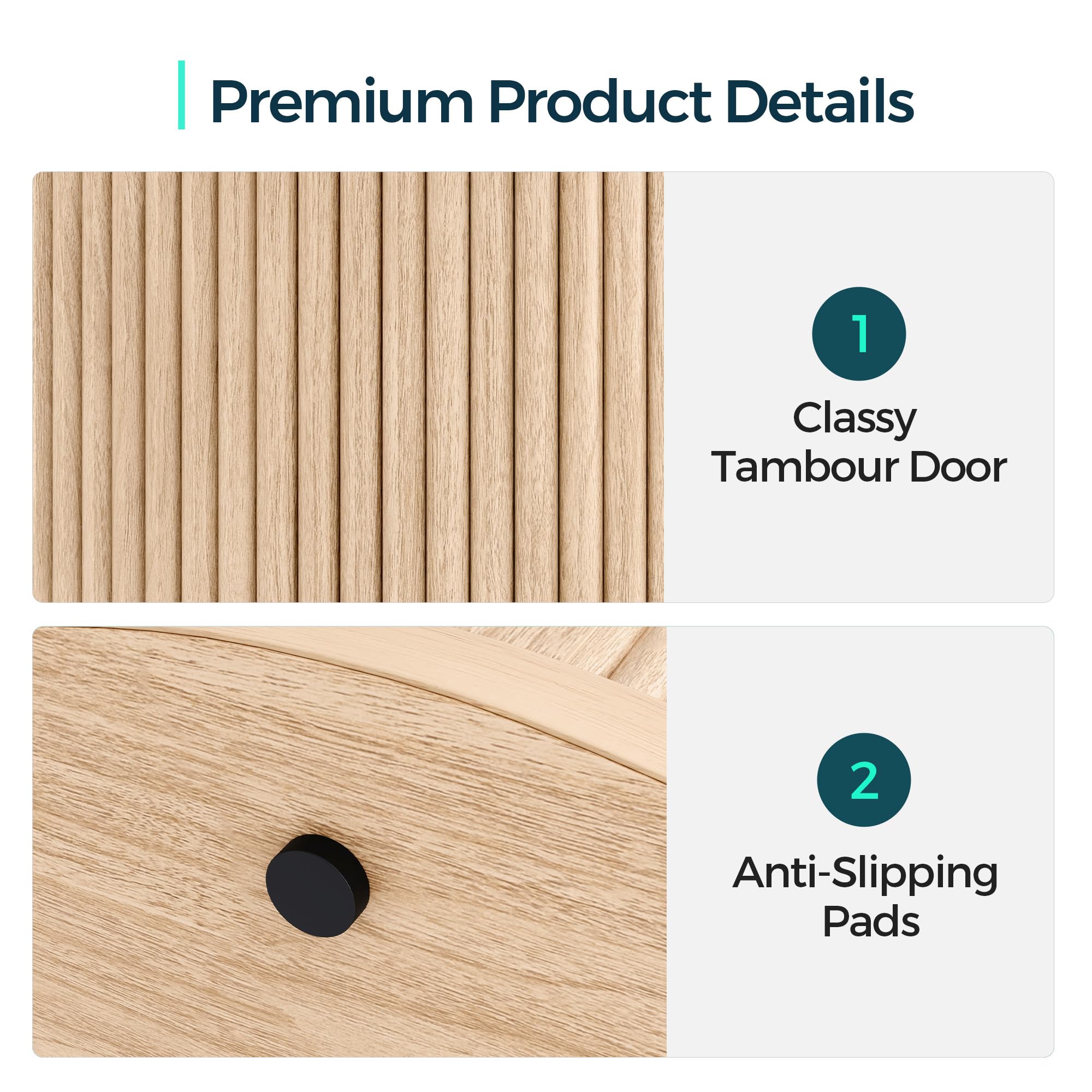 LINSY HOME sturdy round base with anti slip pads for stability