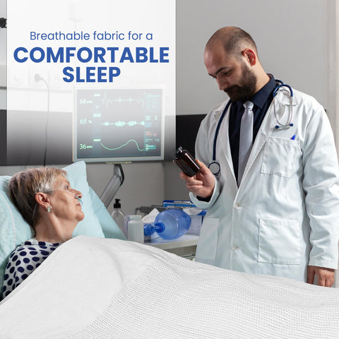 Linteum Textile Supply soft 100% cotton feel for patient comfort.